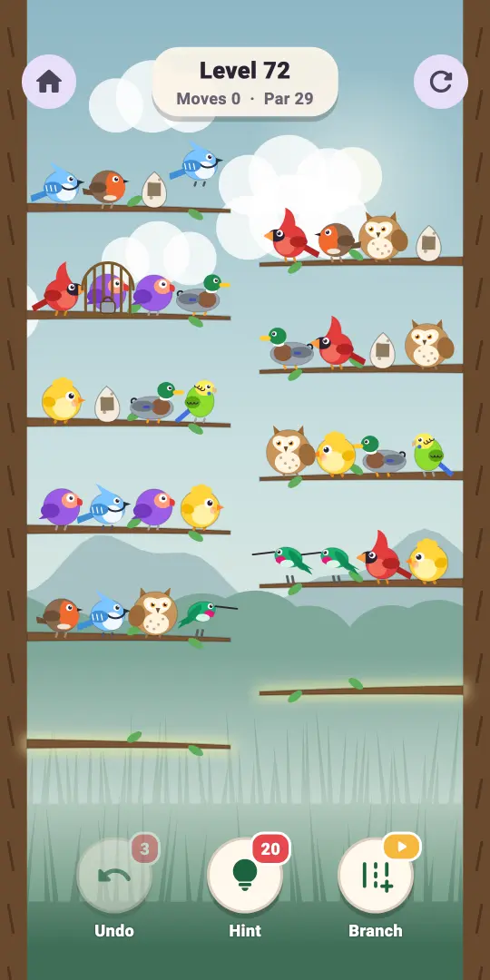 Pick a branch screen of The Canopy Kingdom
